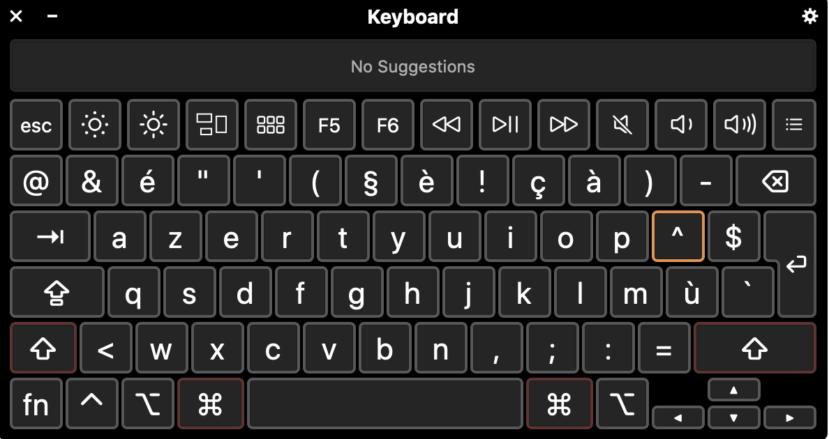 French keyboard layout