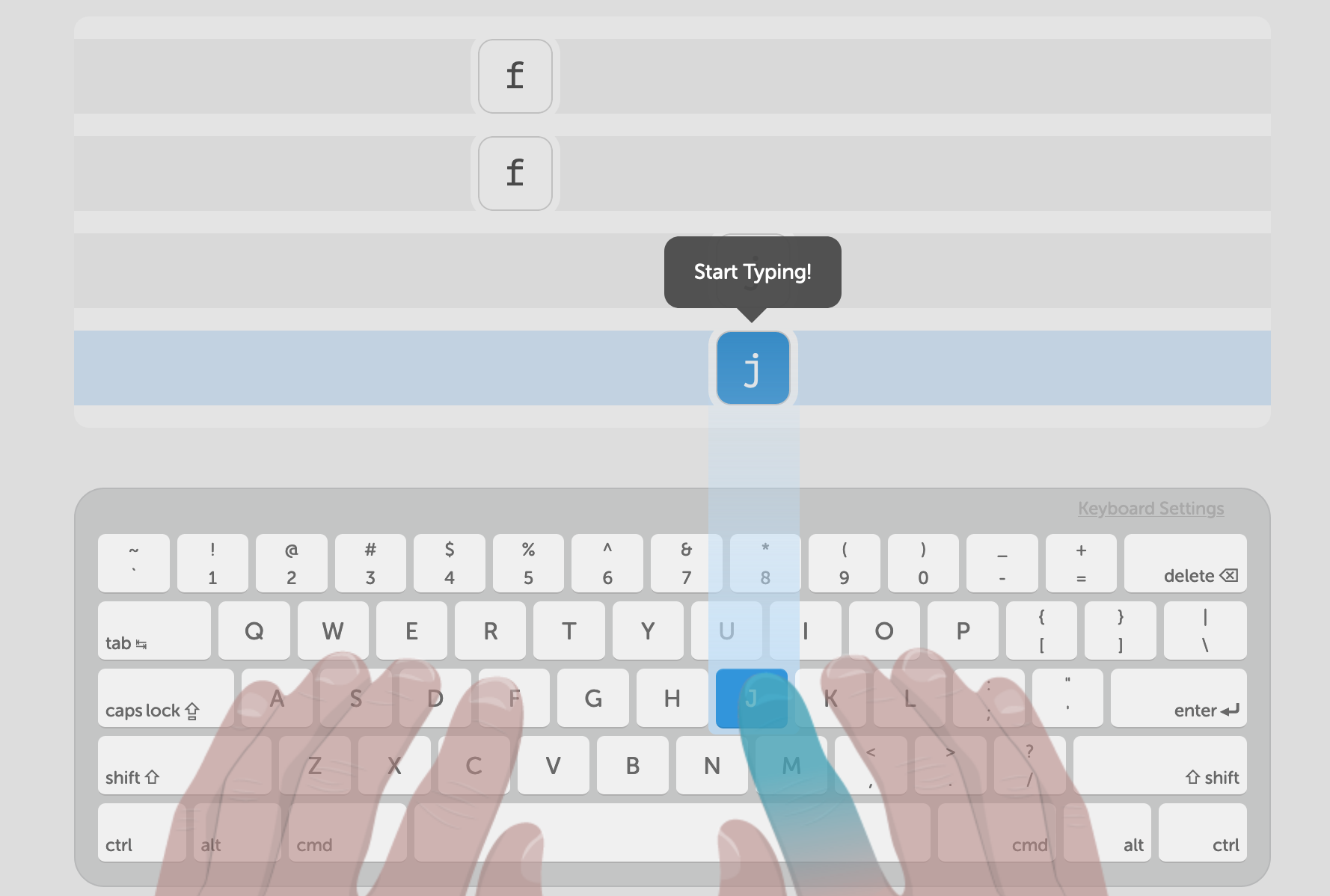 Home keys: learning to type online