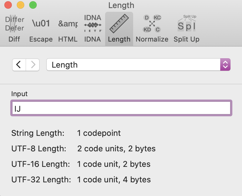 IJ: code length